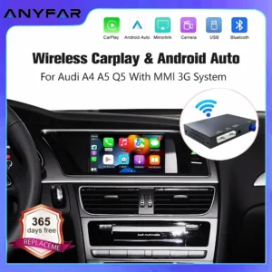 Bezprzewodowy CarPlay dla Audi A4 A5 2008-2016 Q5 2010-2018 Android Auto Mirror Link AirPlay Nawigacja Akcesoria Multimedialne 1